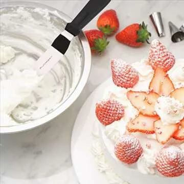 PUCKWAY Angled Icing Spatula Set for Cake Decorating