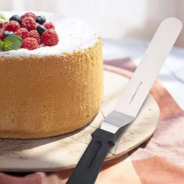 PUCKWAY Angled Icing Spatula Set for Cake Decorating