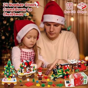 Christmas Train Building Blocks Set for Advent 2024