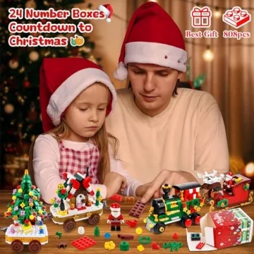 Christmas Train Building Blocks Set for Advent 2024