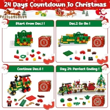 Christmas Train Building Blocks Set for Advent 2024