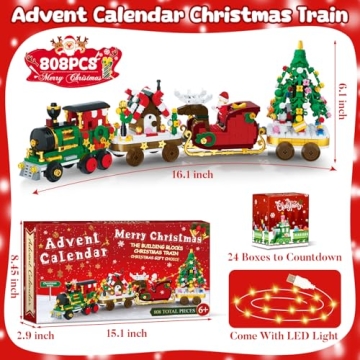 Christmas Train Building Blocks Set for Advent 2024
