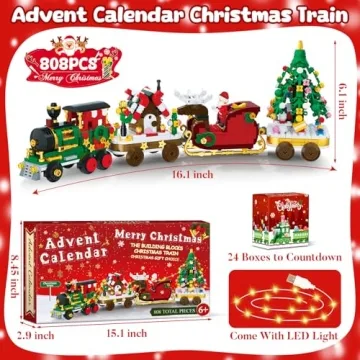 Christmas Train Building Blocks Set for Advent 2024