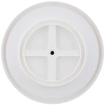 Copco 5220593 Non-Skid Pantry Cabinet Lazy Susan Turntable, 9-Inch and 12-Inch, White/Gray, 2-Pack