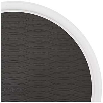 Copco 5220593 Non-Skid Pantry Cabinet Lazy Susan Turntable, 9-Inch and 12-Inch, White/Gray, 2-Pack