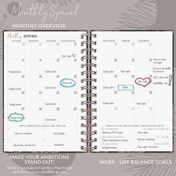 PLANBERRY Weekly Planner Premium – Undated Life Organizer & Budget Planner – Time Management, Goal Setting, to-Do List, Work-Life Balance & Habit Tracker – 6.9″ x 8.5″ (Royal Blue)