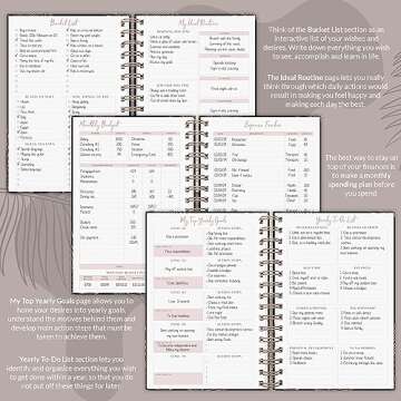 PLANBERRY Weekly Planner Premium – Undated Life Organizer & Budget Planner – Time Management, Goal Setting, to-Do List, Work-Life Balance & Habit Tracker – 6.9″ x 8.5″ (Royal Blue)