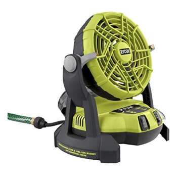 RYOBI 18-Volt ONE 2-Speed Bucket Top Misting Fan (Tool Only)