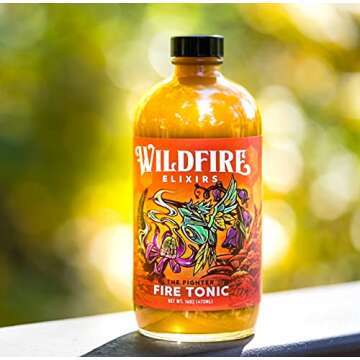 Wildfire Elixirs | Fire Tonic, The Fighter Original Blend, 16oz, 32 Servings, Organic Raw Apple Cider Vinegar Elixir