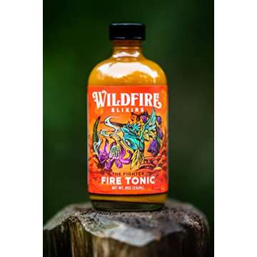 Wildfire Elixirs | Fire Tonic, The Fighter Original Blend, 16oz, 32 Servings, Organic Raw Apple Cider Vinegar Elixir