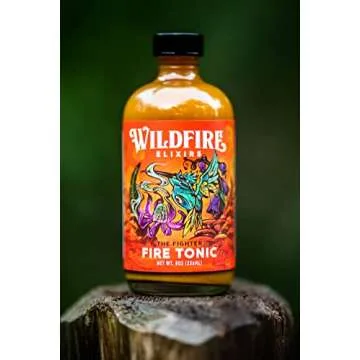 Wildfire Elixirs | Fire Tonic, The Fighter Original Blend, 16oz, 32 Servings, Organic Raw Apple Cider Vinegar Elixir