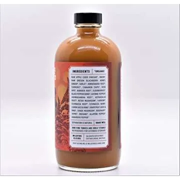 Wildfire Elixirs | Fire Tonic, The Fighter Original Blend, 16oz, 32 Servings, Organic Raw Apple Cider Vinegar Elixir