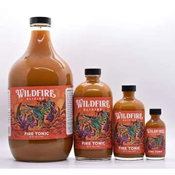 Wildfire Elixirs | Fire Tonic, The Fighter Original Blend, 16oz, 32 Servings, Organic Raw Apple Cider Vinegar Elixir