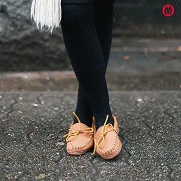 Minnetonka Women's Moosehide Classic Slip-On Natural Comfort