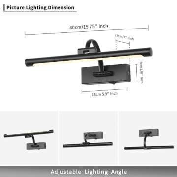 DESOOP Battery Operated Picture Light with Remote Control