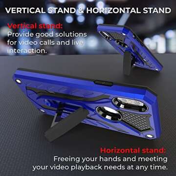 Kitoo iPhone X/Xs Case - Military Grade Protection - Blue