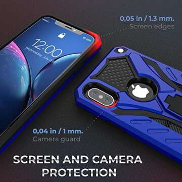 Kitoo iPhone X/Xs Case - Military Grade Protection - Blue