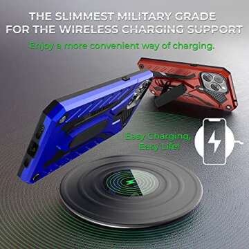 Kitoo iPhone X/Xs Case - Military Grade Protection - Blue