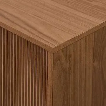 Walker Edison Walton Modern Fluted-Door Low Stand for TVs