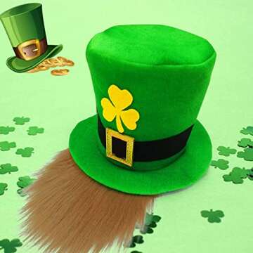 iGeeKid Leprechauns Hat With Beard for St. Patrick's Day