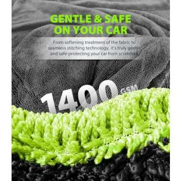 KKV SUV Drying Towel 48x24 Inches Super Absorbent Microfiber