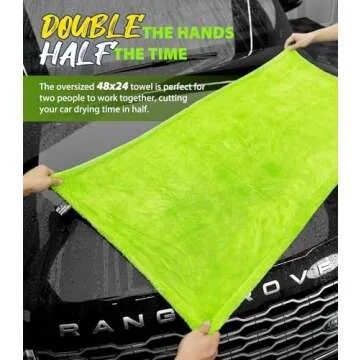 KKV SUV Drying Towel 48x24 Inches Super Absorbent Microfiber