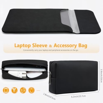 HYZUO 15-16 Inch Laptop Sleeve for MacBook Pro with Pouch