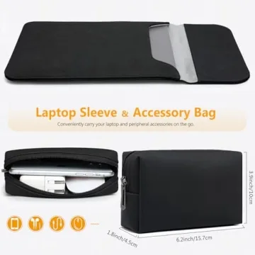 HYZUO 15-16 Inch Laptop Sleeve for MacBook Pro with Pouch