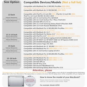 HYZUO 15-16 Inch Laptop Sleeve for MacBook Pro with Pouch