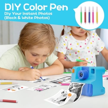 Kids Instant Print Camera for Creative Fun 3-12 Years