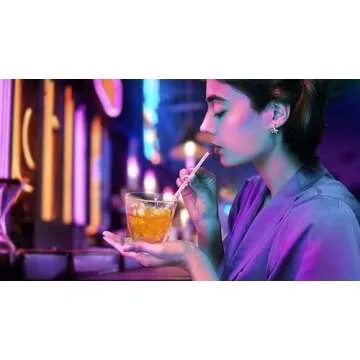 Disposable Plastic Coffee Stirrer Straw - 5 Inch Sip Stir Stick (1000, Pink)