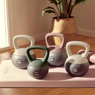 WeGym Soft Kettlebells with Cushioned Impact-Resistant Base and Anti-Slip, Wide-Grip Handle for Home Workouts, Weightlifting, and Full Body Strength Training