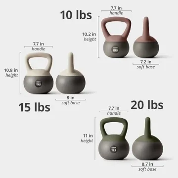 WeGym Soft Kettlebells with Cushioned Impact-Resistant Base and Anti-Slip, Wide-Grip Handle for Home Workouts, Weightlifting, and Full Body Strength Training