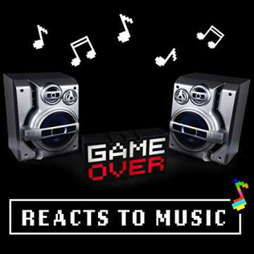 Game Over 8-Bit Pixel Light, Color Changing and Sound Reactive Mood Light, Retro Gaming Room Decor and Gift for Gamer