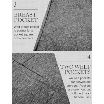 COOFANDY Gray Blazer for Men - Stylish Slim Fit Jacket