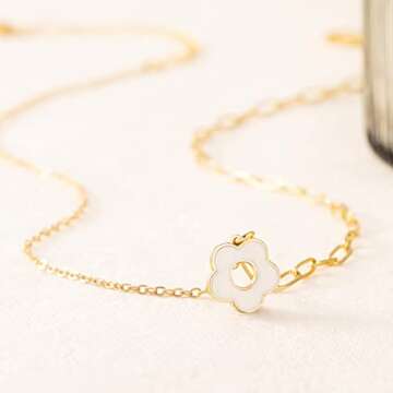 LANE WOODS Dainty Gold Necklaces: Pendant Necklace for Women Trendy Long Gold Plated Cute Choker Necklaces for Women Mom Female FriendTrendy Jewelry Gifts