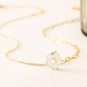 LANE WOODS Dainty Gold Necklaces: Pendant Necklace for Women Trendy Long Gold Plated Cute Choker Necklaces for Women Mom Female FriendTrendy Jewelry Gifts