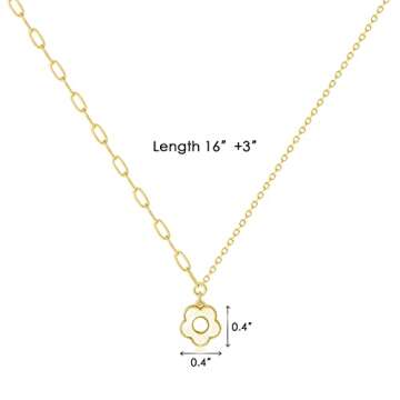 LANE WOODS Dainty Gold Necklaces: Pendant Necklace for Women Trendy Long Gold Plated Cute Choker Necklaces for Women Mom Female FriendTrendy Jewelry Gifts