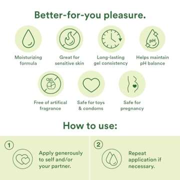 Good Clean Love Almost Naked Organic Water-Based Lube, Personal Lubricant with Aloe Vera, Safe for Adult Toys & Condoms, pH-Balanced, Great Valentines Day Gifts For Couples, 95% Organic, 4 Oz (2-Pack)