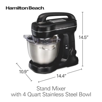 Hamilton Beach Stand Mixer 4 Quarts 7 Speeds Dough Hook, Mixer