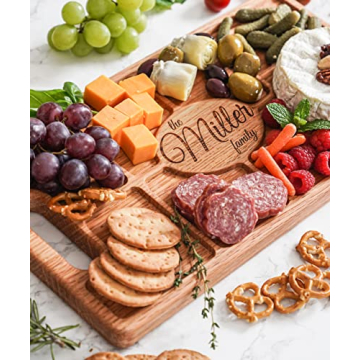 Drapela Personalized Charcuterie Board - Custom Engraved Wood Board