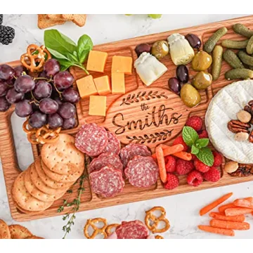 Drapela Personalized Charcuterie Board - Custom Engraved Wood Board