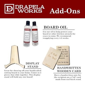 Drapela Personalized Charcuterie Board - Custom Engraved Wood Board