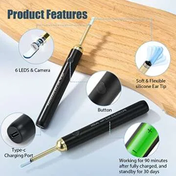 Ear Wax Removal Tool - with Otoscope, Ear Cleaner with 1080P and Camera