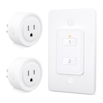 LoraTap Wireless Remote Control Outlet Adapter with 656ft Range - 2 Pack