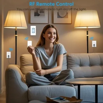 LoraTap Remote Control Outlet Adapter with 656ft Range