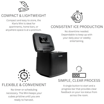Klaris Mini Clear Ice Maker for Perfect Cocktails