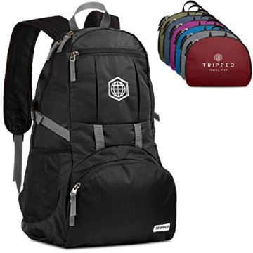 TRIPPED Travel Gear Traveling Backpack - Lightweight & Foldable for Adventure (35L)