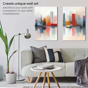 ARTEZA Stretched Canvas, 24 x 36 Inches, Pack of 2, Blank White Large Canvas for Painting for Acrylic, Oil and Gouache Paints