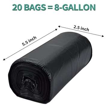 Sailortenx 80/60/20 Portable Camping Toilet Bags 100% Compostable 8 Gallon Use with 5 Gallon Bucket ...